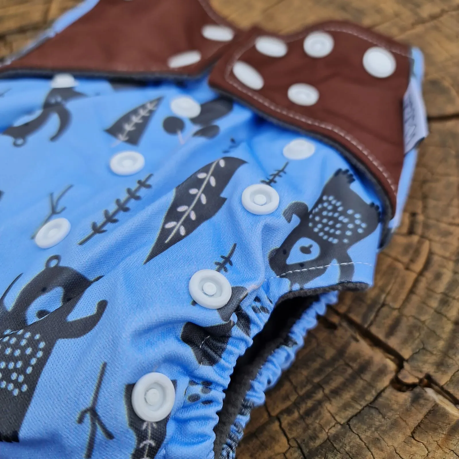 Forest Bears Design Bamboo Charcoal Cloth Nappy - Image 4