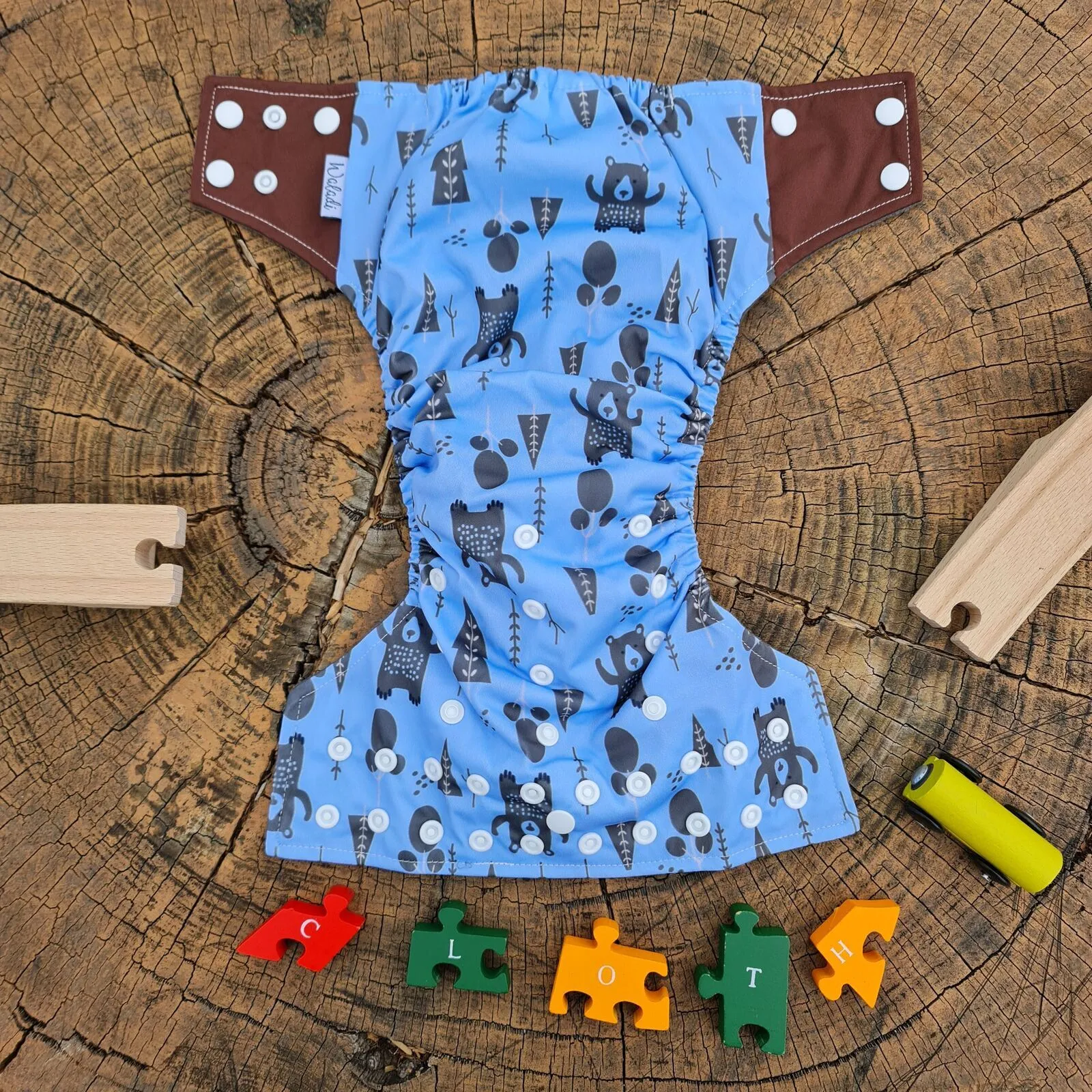 Forest Bears Design Bamboo Charcoal Cloth Nappy - Image 6