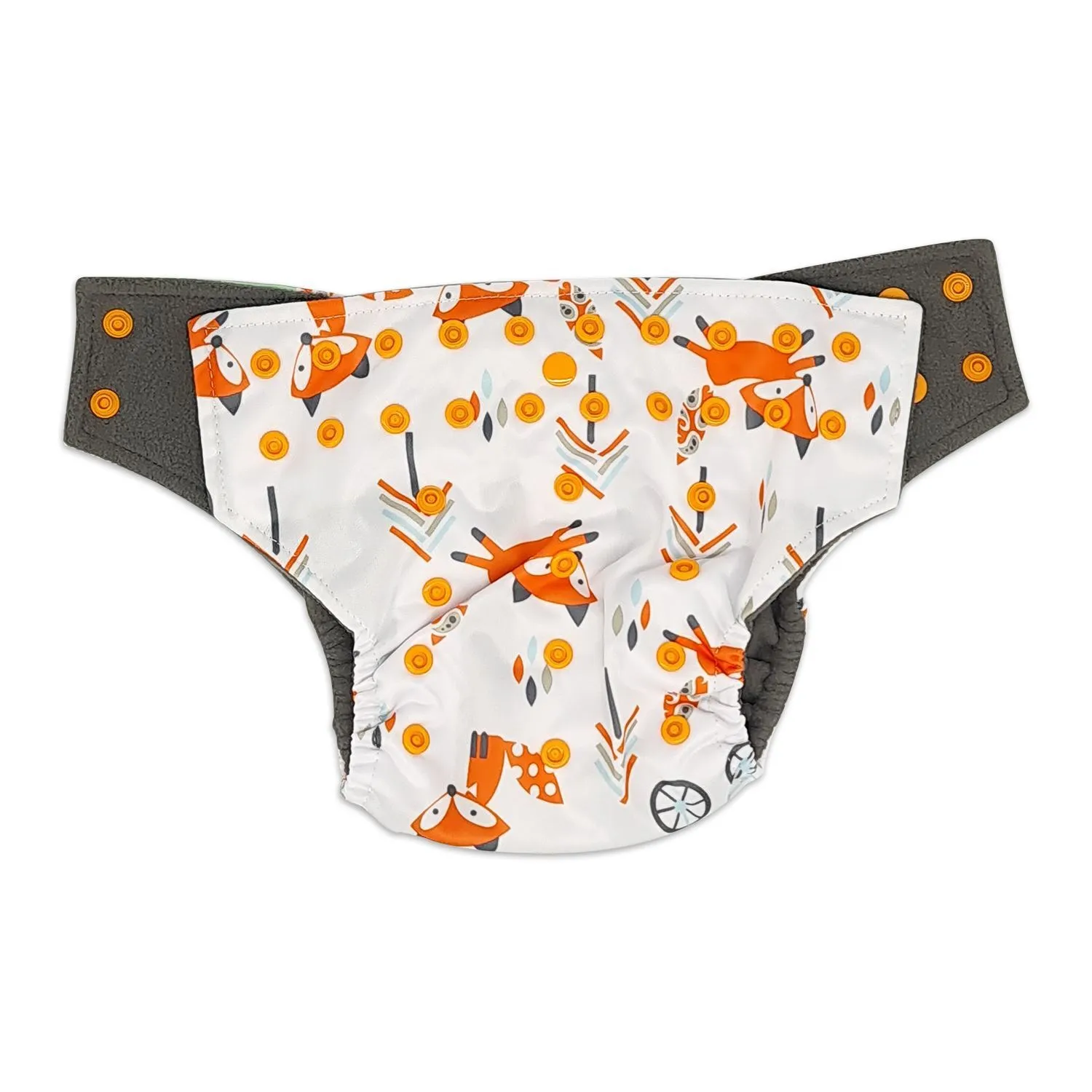 Fox in the Forest Design Bamboo Charcoal Cloth Nappy - Image 3