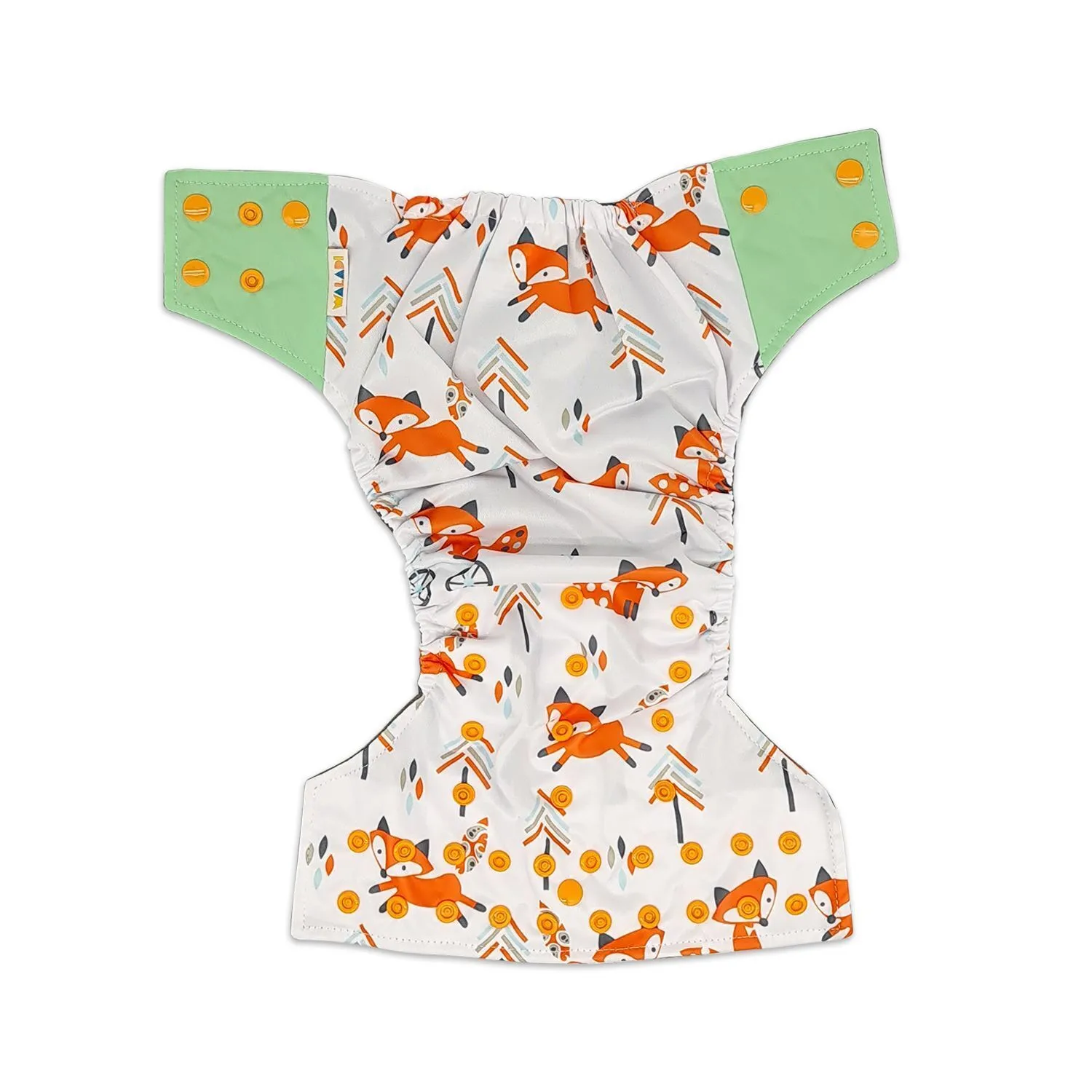 Fox in the Forest Design Bamboo Charcoal Cloth Nappy - Image 4