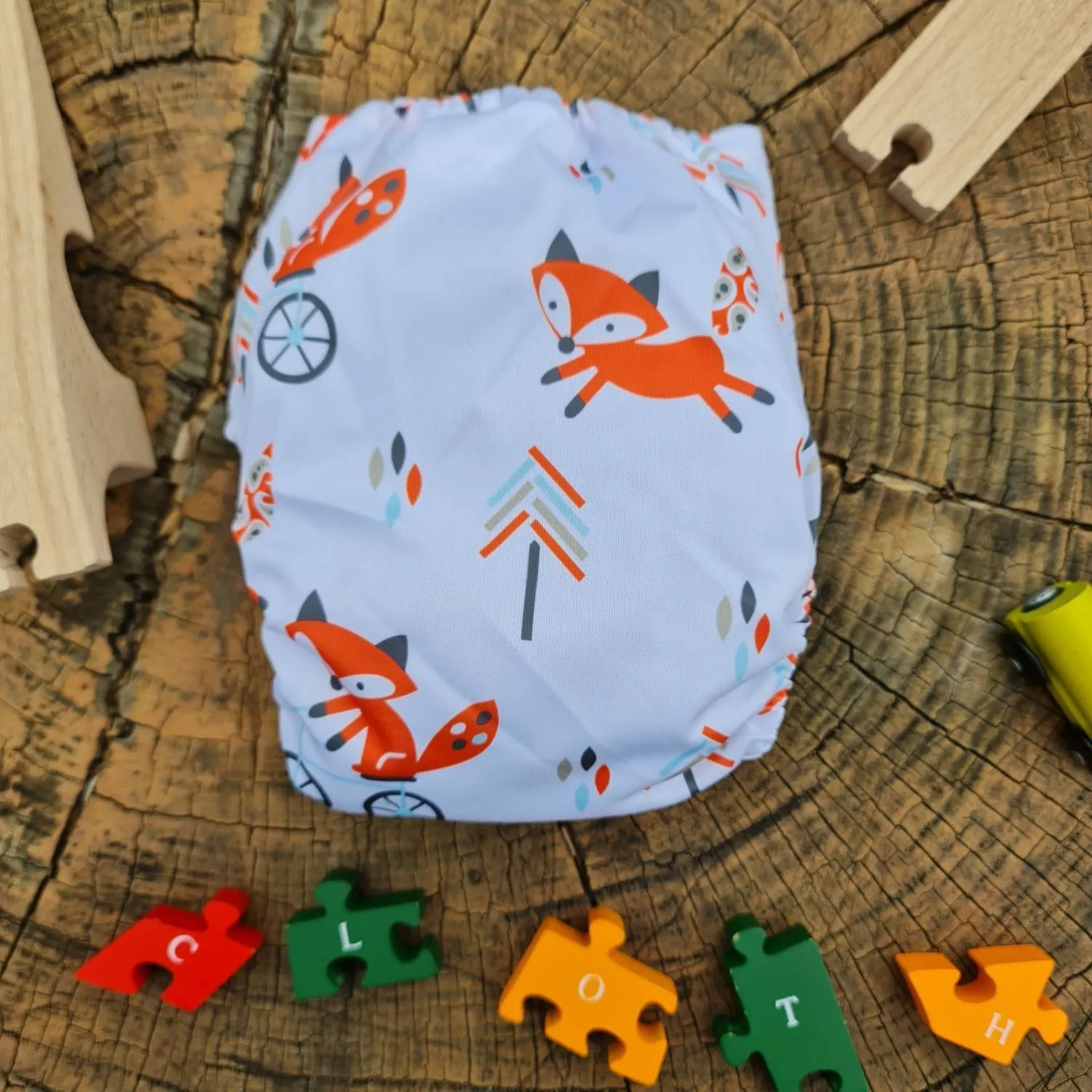 Fox in the Forest Design Bamboo Charcoal Cloth Nappy - Image 7