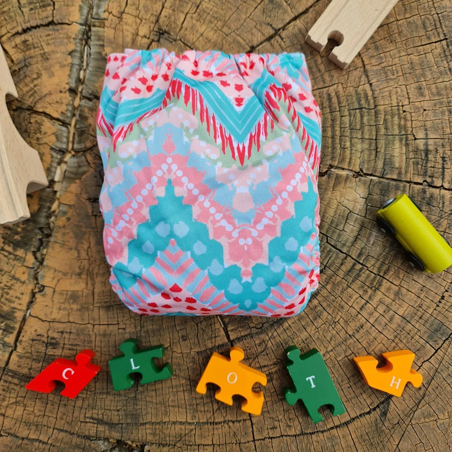 Bohemian Feather Design Bamboo Charcoal Cloth Nappy - Image 8