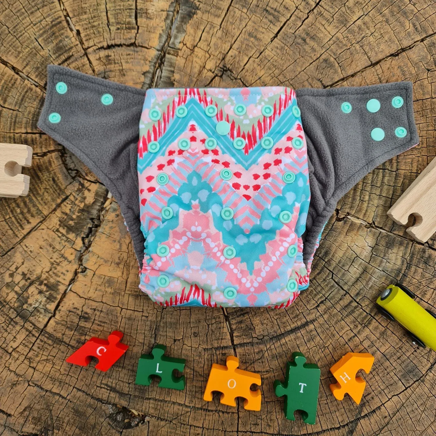 Bohemian Feather Design Bamboo Charcoal Cloth Nappy - Image 10