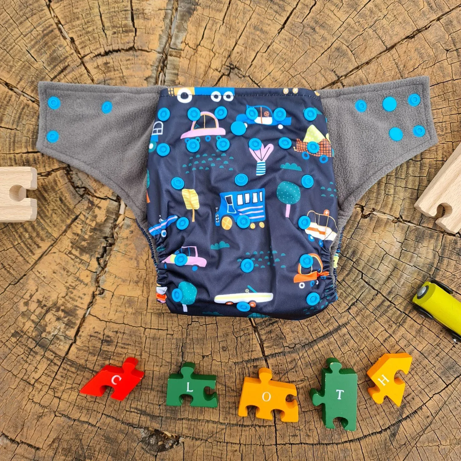 Vehicles Bamboo Charcoal Cloth Nappy - Image 12