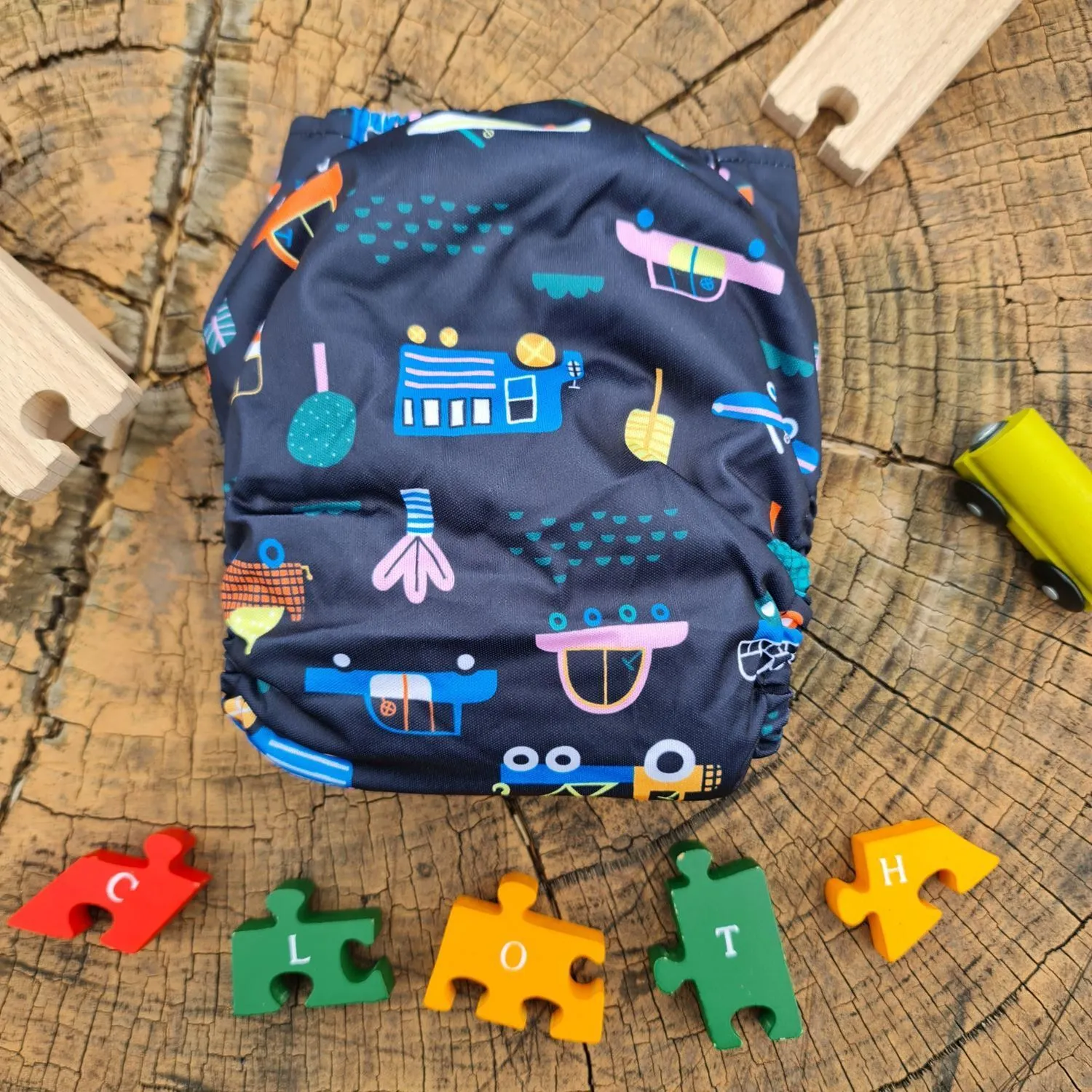 Vehicles Bamboo Charcoal Cloth Nappy - Image 8