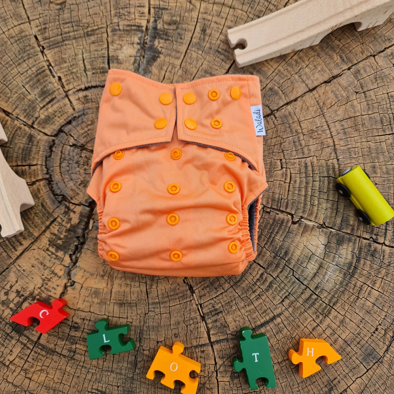 Plain Coral Bamboo Charcoal Cloth Nappy - Image 2