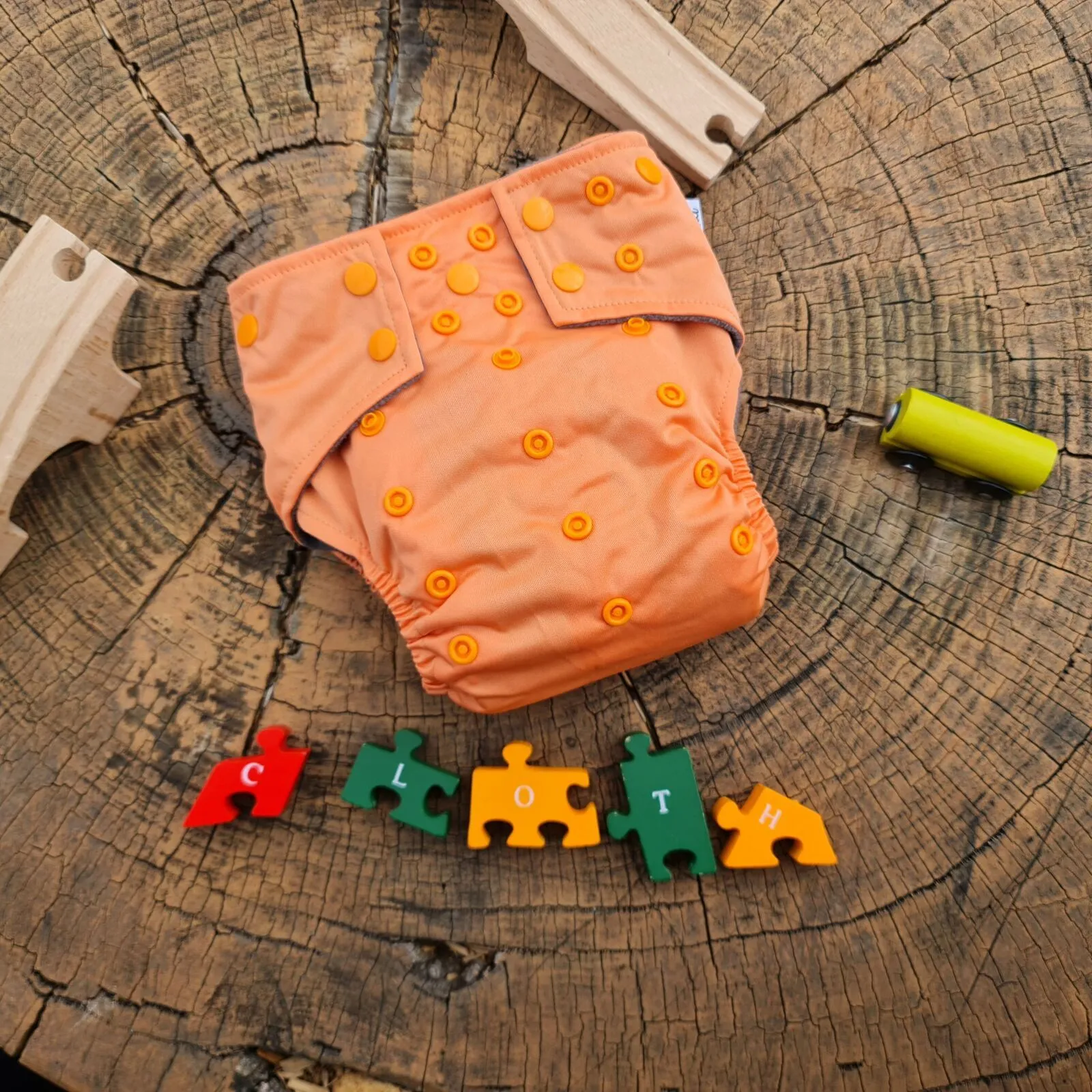 Plain Coral Bamboo Charcoal Cloth Nappy - Image 3