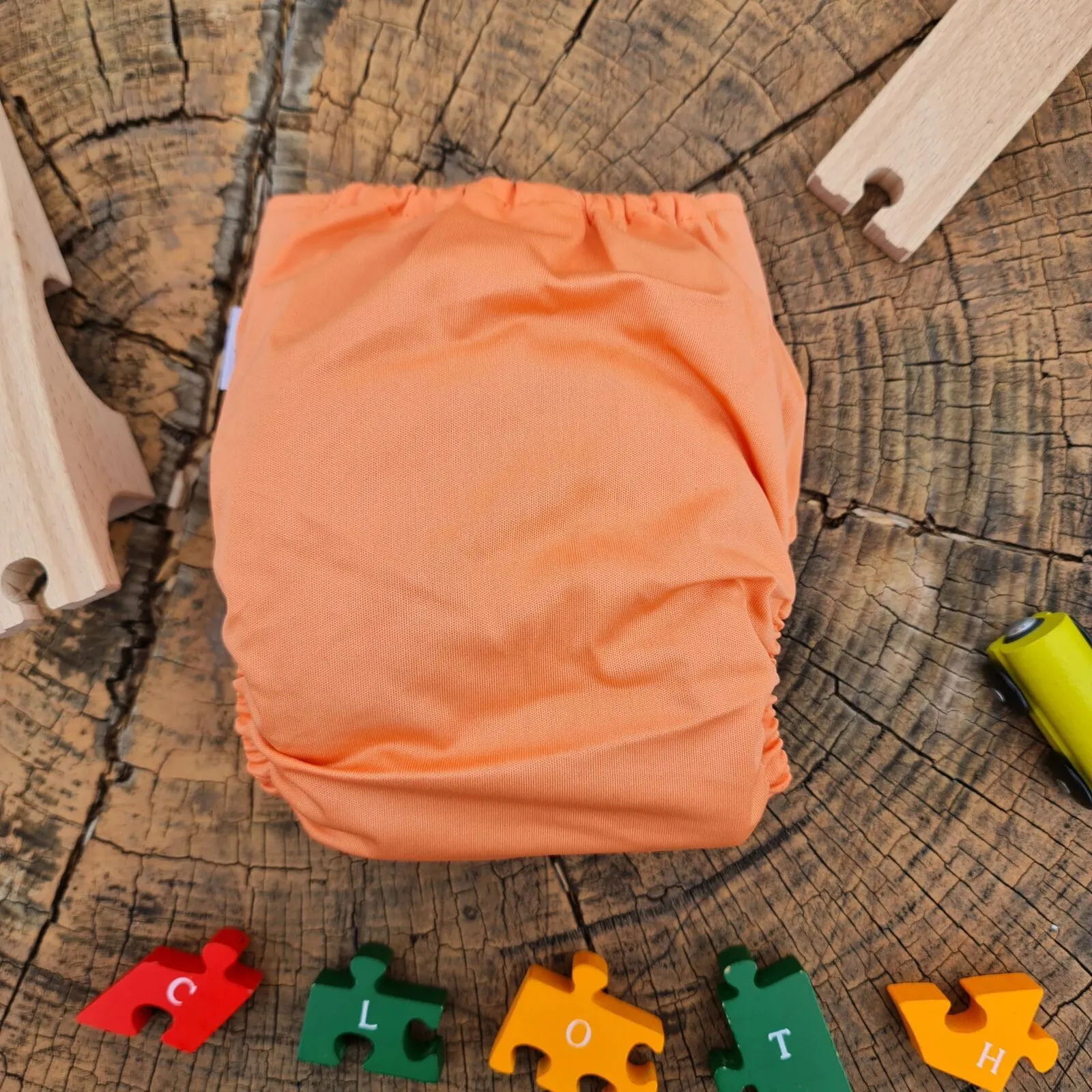 Plain Coral Bamboo Charcoal Cloth Nappy - Image 4