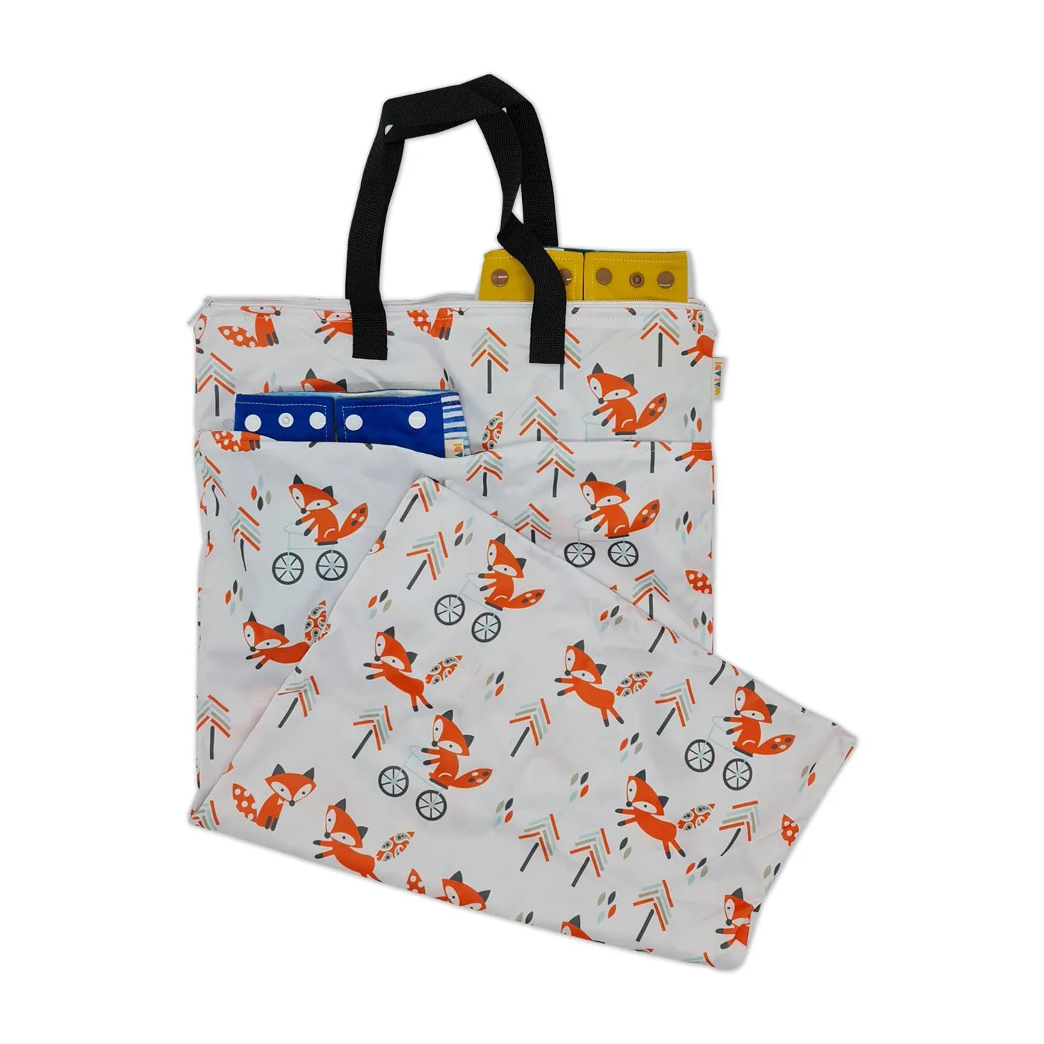 Waterproof Double Zip Large Wet Bag Cycling Fox 40x70cm - Image 3