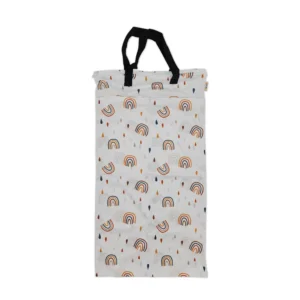 Waterproof Double Zip Large Wet Bag Rainbow and Rain 40x70cm