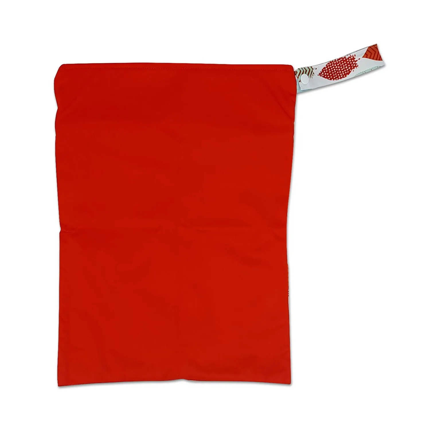 Waterproof Double Zip Wet Bag Red & Colourful Feathers 30x40cm - Image 2