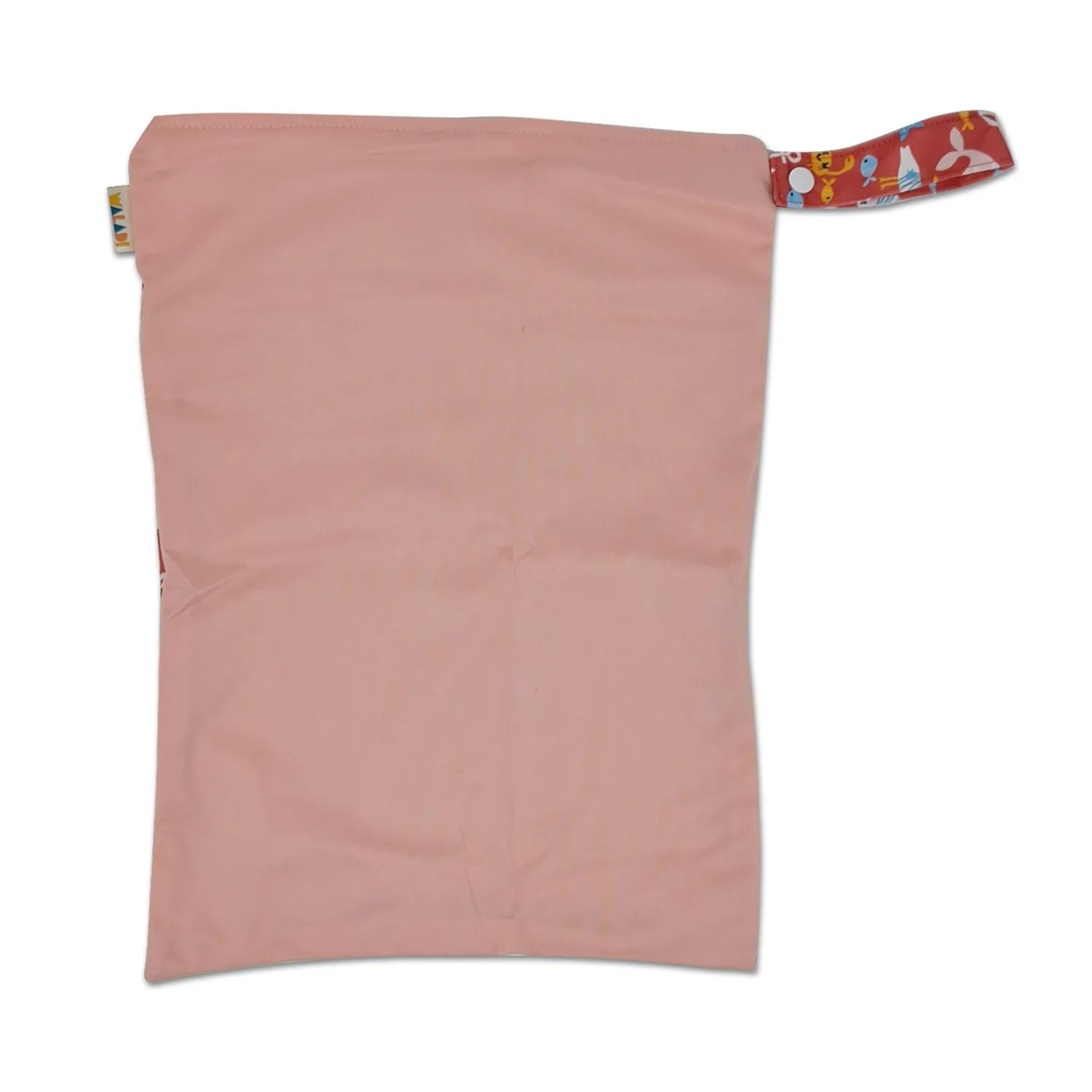 Waterproof Double Zip Wet Bag Pink Whales 30x40cm - Medium - Image 2