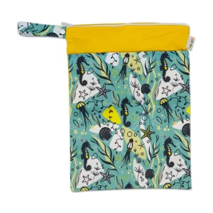 Waterproof Double Zip Wet Bag Sea Horse 30x40cm - Medium