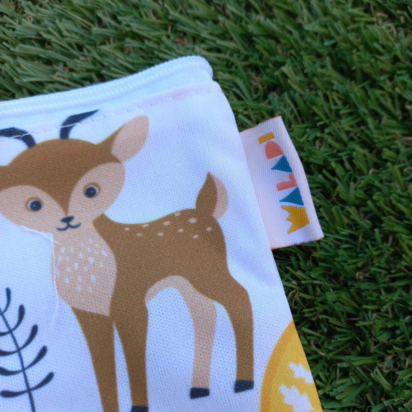 Small Waterproof Wet Bag with Zip 19 x 16cm - Forest Design - Image 4