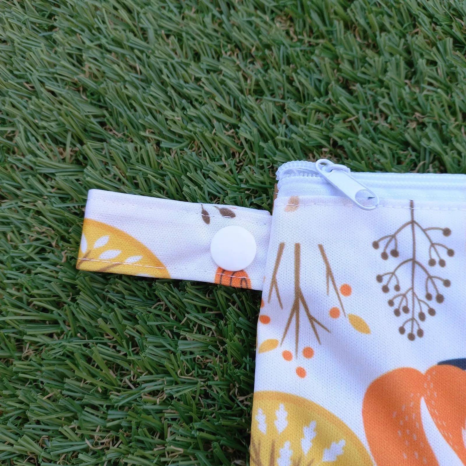 Small Waterproof Wet Bag with Zip 19 x 16cm - Forest Design - Image 5