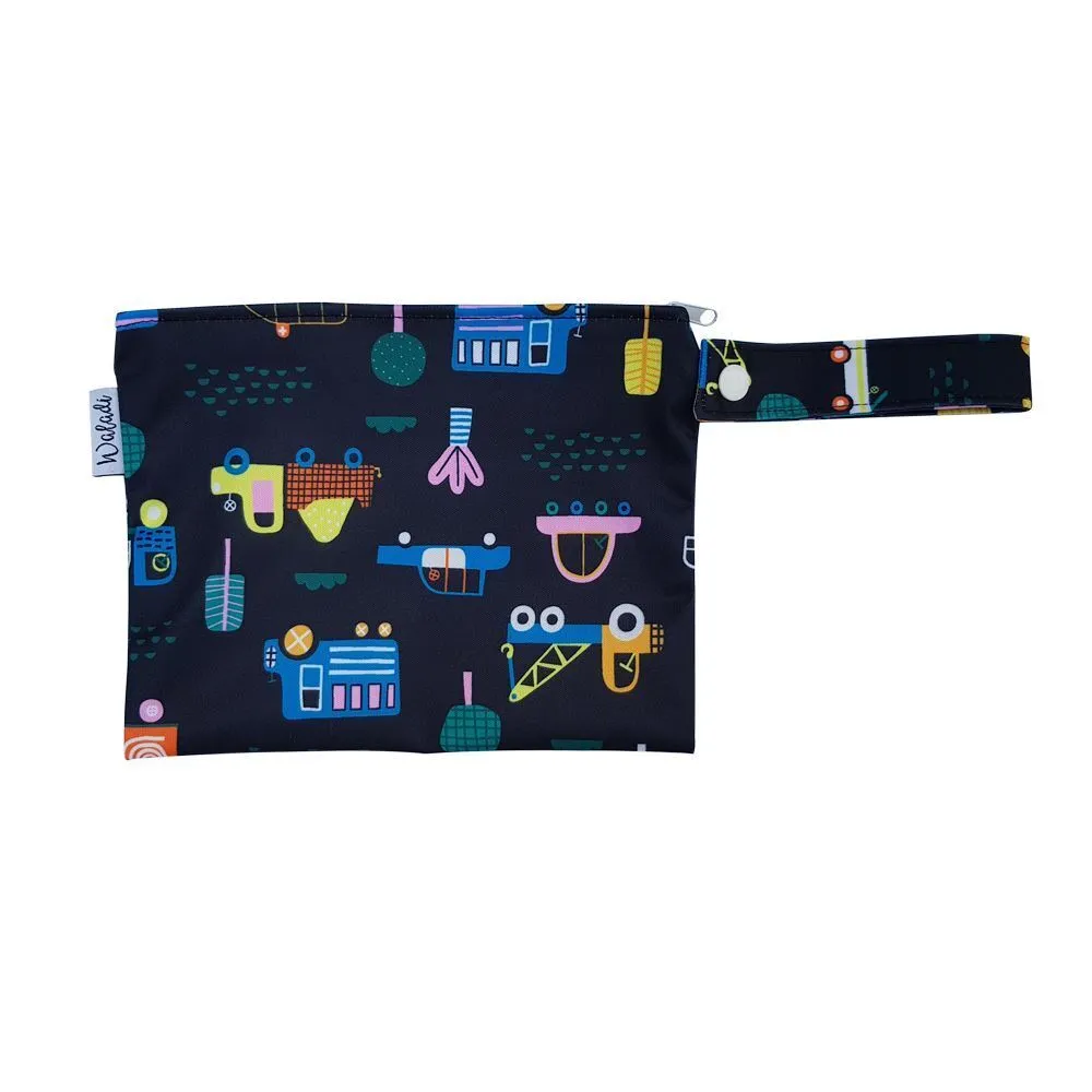 Small Waterproof Wet Bag with Zip 19 x 16cm - Vehicles Design - Image 2