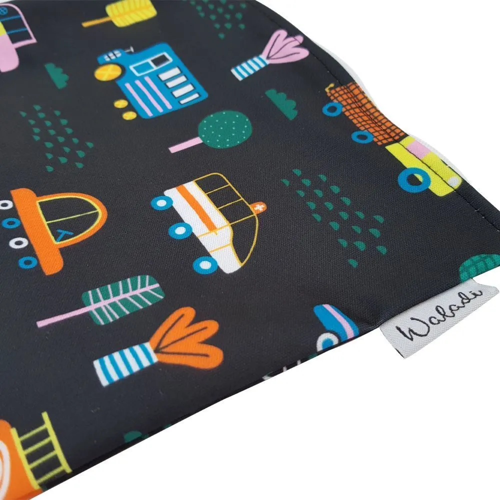 Small Waterproof Wet Bag with Zip 19 x 16cm - Vehicles Design - Image 3